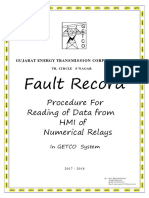 Fault Data Read in All Relay PDF