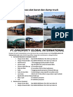PT - Gproperty Global International: Harga Sewa Alat Berat Dan Dump Truck