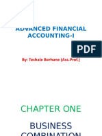 Advanced Financial Accounting-I: By: Teshale Berhane (Ass - Prof.)
