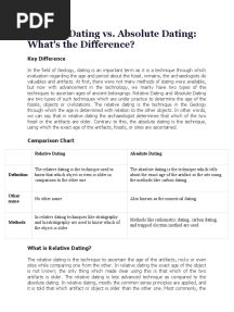 Relative Dating vs. Absolute Dating: What's The Difference?