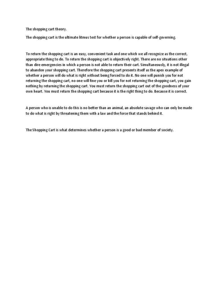 The Shopping Cart Theory PDF