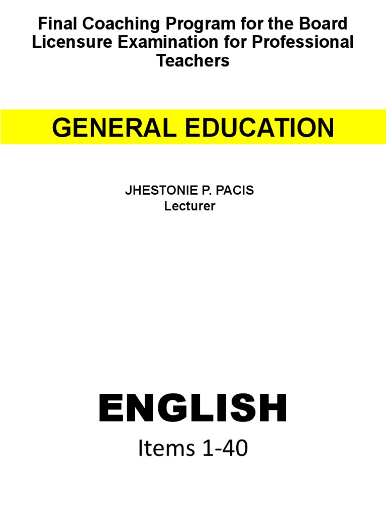 Final Coaching for Teacher Licensure Exam | PDF | Apsis | Recession