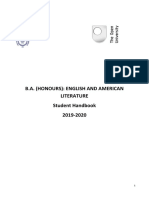 English American Literature Handbook 2019-2020 DEREE