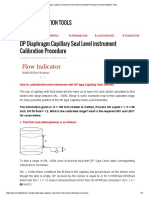 DP Diaphragm Capillary Seal Level instrument Calibration Procedure _ Instrumentation Tools