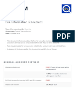 Fee Information Document: General Account Services