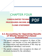 Chapter Four: Consolidated Techniques & Procedures-Income and Cash Flows Statement