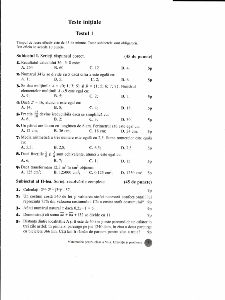 2.matematica Exercitii Si Probleme Clasa 6 (Editura Booklet) PDF | PDF
