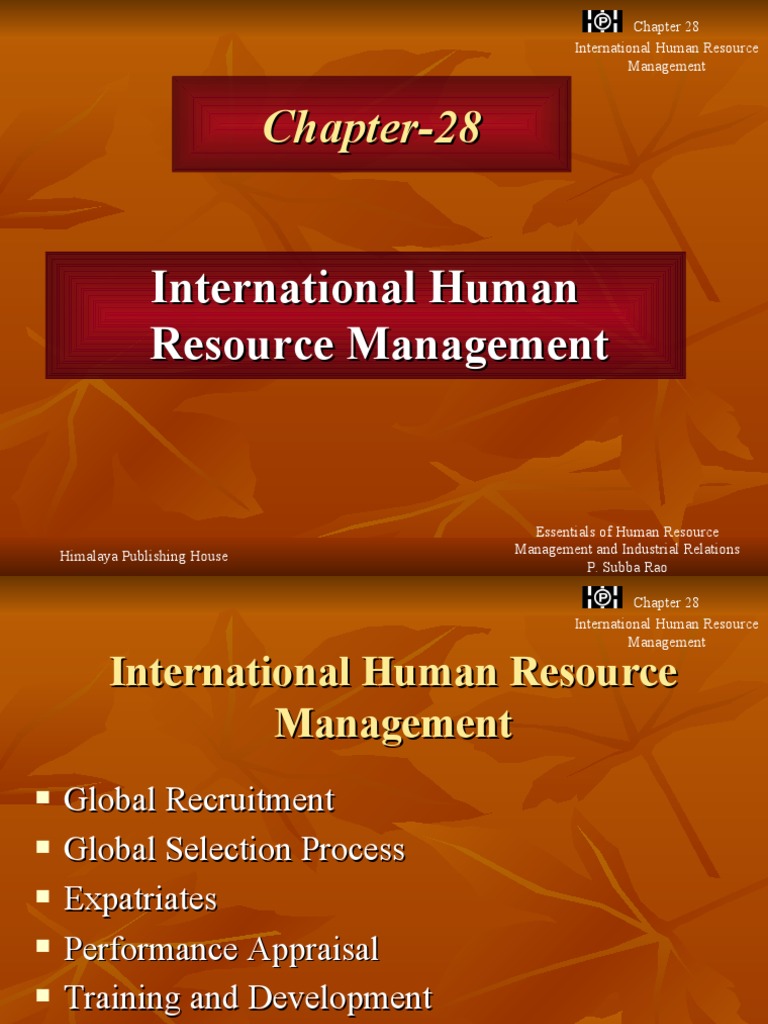 International Human Resource Management | PDF