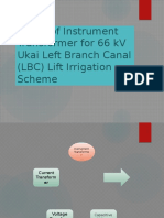 Sizing of Instrument Transformer For 66 KV Ukai Left Branch Canal (LBC) Lift Irrigation Scheme