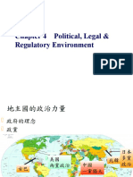 Chapter 4 Political, Legal & Regulatory Environment