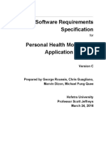 Software Requirements Specification Personal Health Monitoring Application (PHMA)