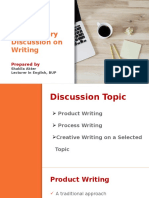 Introductory Discussion On Writing: Prepared by