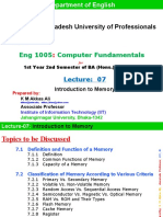 Bangladesh University of Professionals: Eng 1005 Computer Fundamentals
