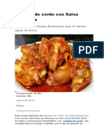 Manitas de Cerdo Con Salsa Asturiana