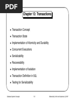 Chapter 13: Transactions: Database Systems Concepts 13.1 Silberschatz, Korth and Sudarshan C 1997