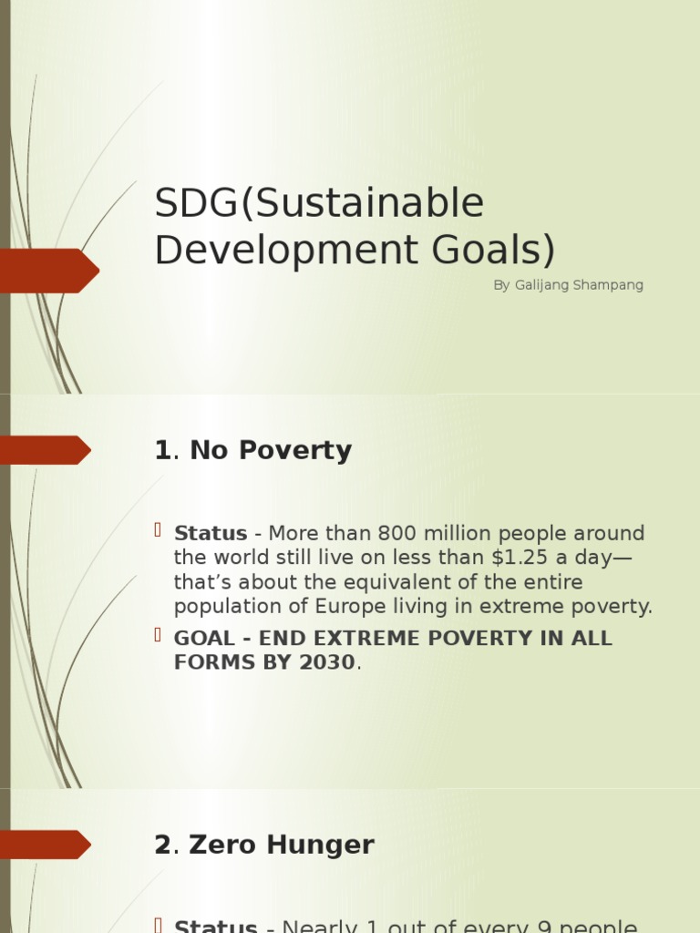 Overview of Sustainable Development Goals | PDF | Sustainability | Wash