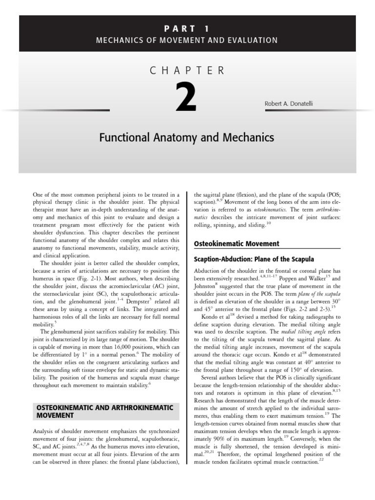 Shoulder Mechanics and Scaption Defined | PDF | Shoulder | Anatomical ...