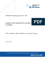 WIDER Working Paper 2017/59: Analysis of The Animal Feed To Poultry Value Chain in Zambia