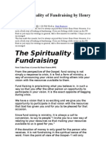 The Spirituality of Fundraising by Henry Nouwen