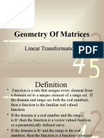 Geometry of Matrices: Linear Transformations