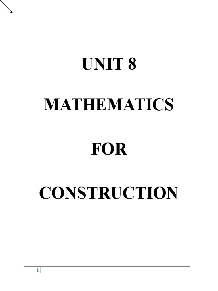 Mathematics for Construction: Key Concepts | PDF | Torque | Rotation ...