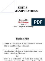 UNIT-5 File Manipulations PDF