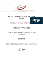 Año de La Universalizacion de La Salud: Idiomas - Ingles Intermedio