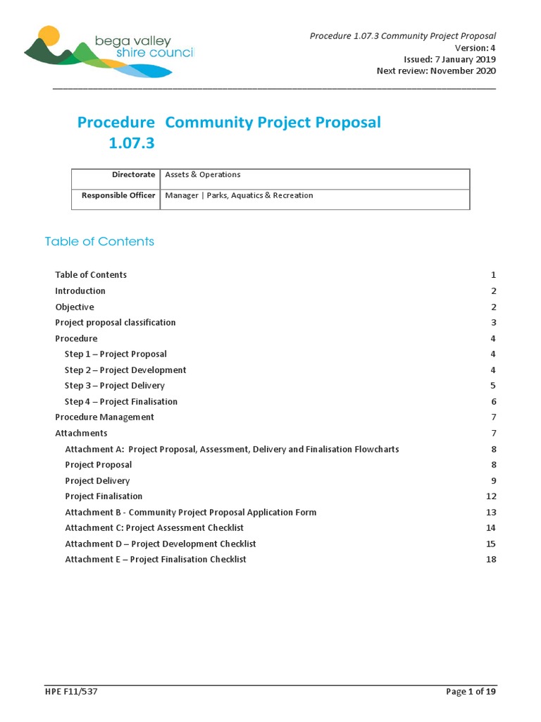 Community Project Proposal Procedure Guide | PDF | Project Management ...
