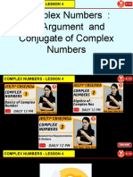 Complex Numbers: L4-Argument and Conjugate of Complex Numbers