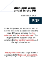 Education and Wage Differential in The PH