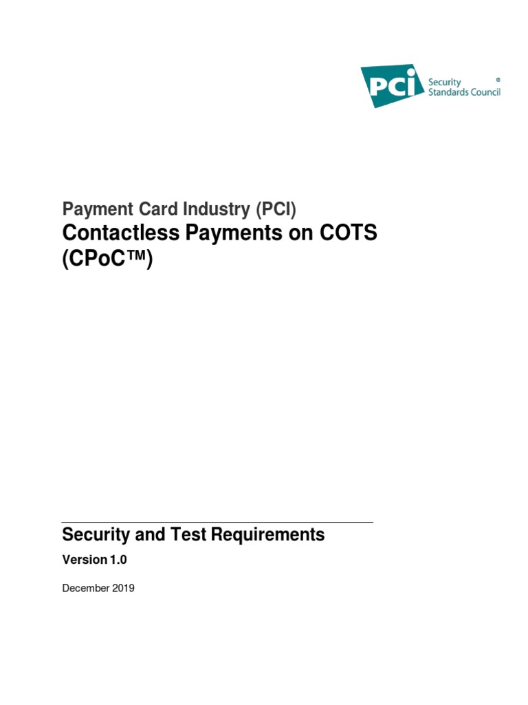 Contactless Payments On COTSSecurity and Test RequirementsV1.0 PDF