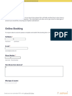 Photo Session Booking Form PDF