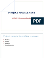 Project Management: LECTURE 5:resources Allocation