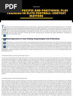 Position Specific and Positional Play Training in Elite Football: Context Matters