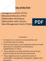 Unit-2: Objectives of The Firm