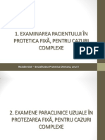 Suport Curs - Rezidentiat Protetica - Protetica An I - Proteze Fixe
