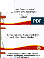 Ethical Foundation of Enterprise Management: Ms. Joyce Ann V. Mangohig (Presenter)
