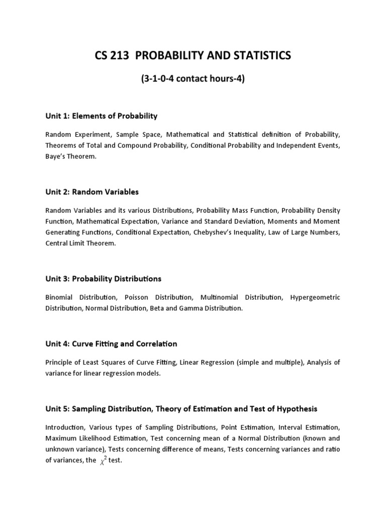 3rd Sem Probability And Statistics 1 Pdf