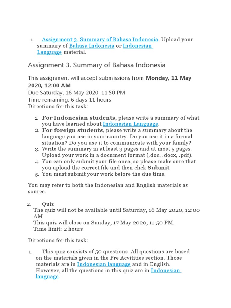 Assignment Statepro Docx Indonesian Language Communication