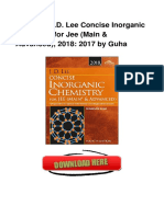 Wiley's J.D. Lee Concise Inorganic Chemistry For Jee (Main & Advanced), 2018: 2017 by Guha
