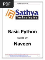 Python Handwritten Notes (Original Images) | PDF
