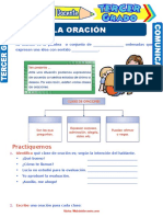 Clases de Oraciones para Tercer Grado de Primaria