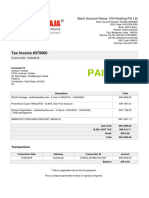 Tax Invoice #375000: Bank Account Name: OVI Hosting PVT LTD