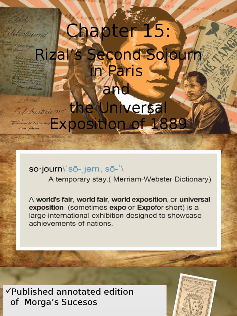 Rizal's Second Sojourn in Paris and The Universal Exposition of 1889 ...