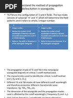 2.4 Understand The Method of Propagation Mode/excitation in Waveguides