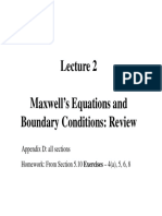 Maxwell's Equations and Boundary Conditions: Review