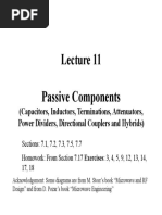 Passive Components: (Capacitors, Inductors, Terminations, Attenuators, Power Dividers, Directional Couplers and Hybrids)