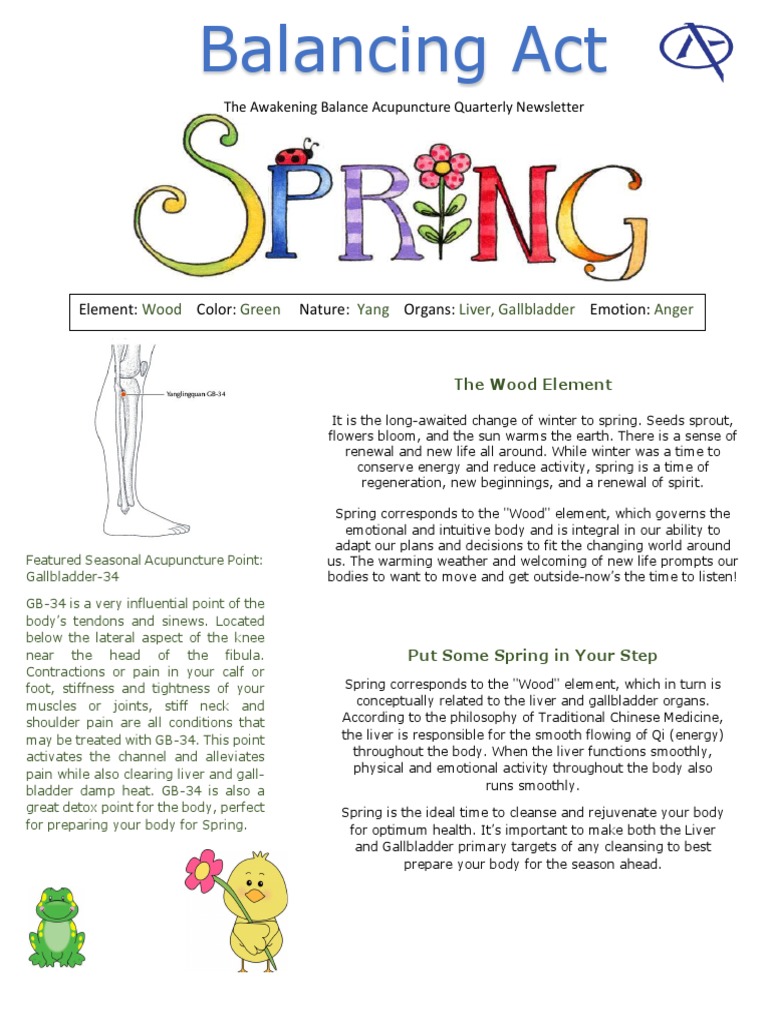 Spring Health Tips and Acupuncture Guide | PDF | Traditional Chinese ...