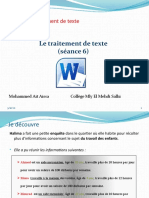 Unité II-S2-6 Le Traitement de Texte - Création D'un Tableau