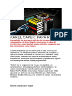 Karel Capek Papa Robot